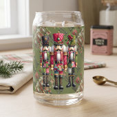 Grillige Patchwork Kerst Notenkraker Trio Blikvorm Glas