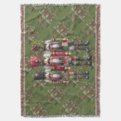 Grillige Patchwork Kerst Notenkraker Trio Deken (Voorkant Verticaal)