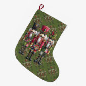 Grillige Patchwork Kerst Notenkraker Trio Grote Kerstsok (Voorkant (Hangend))