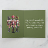 Grillige Patchwork Kerst Notenkraker Trio Kaart (Binnen)