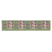 Grillige Patchwork Kerst Notenkraker Trio Korte Tafelloper (Horizontaal)