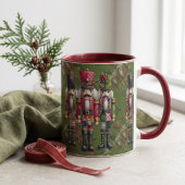 Grillige Patchwork Kerst Notenkraker Trio Mok