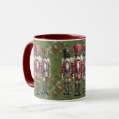 Grillige Patchwork Kerst Notenkraker Trio Mok (Voorkant links)