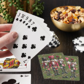 Grillige Patchwork Kerst Notenkraker Trio Pokerkaarten (Insitu)