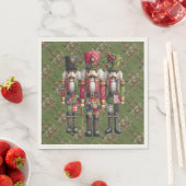 Grillige Patchwork Kerst Notenkraker Trio Servet (Insitu)