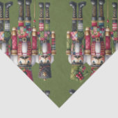 Grillige Patchwork Kerst Notenkraker Trio Tissuepapier (Detail)