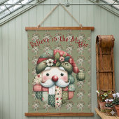 Grillige Patchwork Kerstman Folk Kerstmis Hangend Wandkleed