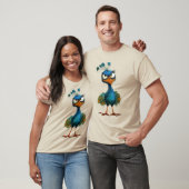 Grillige pauw vogel t-shirt (Unisex)