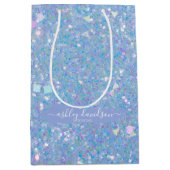 Grillige Periwinkle Glitter Zakelijke Cadeautasjes Medium Cadeauzakje (Voorkant)