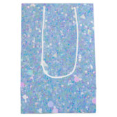 Grillige Periwinkle Glitter Zakelijke Cadeautasjes Medium Cadeauzakje (Achterkant)