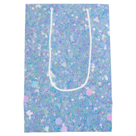 Grillige Periwinkle Glitter Zakelijke Cadeautasjes Medium Cadeauzakje (Achterkant)