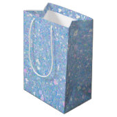 Grillige Periwinkle Glitter Zakjes voor Zakelijke  Medium Cadeauzakje (Achterkant Gekanteld)