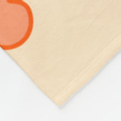 grillige perzik & Sinaasappel bloemenretro, vrolij Fleece Deken (Hoek)