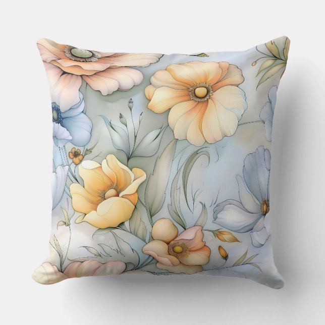 grillige petale belichting botanisch kussen (Voorkant)