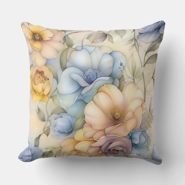 grillige petale belichting botanisch kussen (Voorkant)