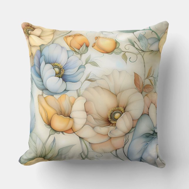 grillige petale belichting botanisch kussen (Voorkant)