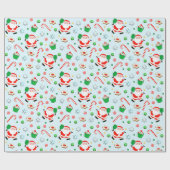 Grillige Pickleball Kerstcadeau Cadeaupapier (Vlak)