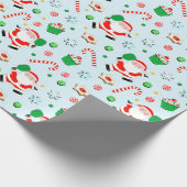 Grillige Pickleball Kerstcadeau Cadeaupapier (Hoek)