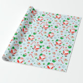 Grillige Pickleball Kerstcadeau Cadeaupapier (Uitgerold)