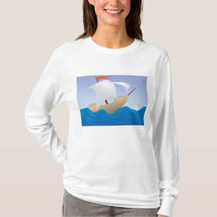 Grillige Pinda Boot Minimalistische Zeilboot T-shirt