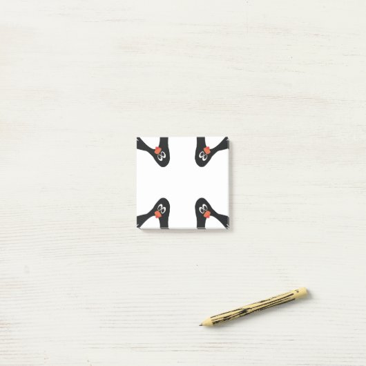 Grillige Pinguïns in de hoeknotities Post-it® Notes (Op bureau)