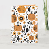 Grillige pompoen en herfstbloem gepersonaliseerd  (Voorkant)