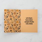 Grillige pompoen en herfstbloem gepersonaliseerd  (Binnen)