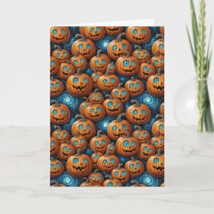 Grillige Pompoen Halloween Wenskaart Kaart