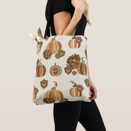 Grillige Pompoenen Boodschappentas Tote Bag (Dichtbij)