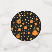 Grillige Pompoenen & Candy Corn Leuke Halloween Confetti (Kleine voorkant)