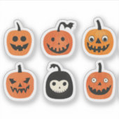 Grillige Pompoenen Halloween Jack-o-Lanterns Sticker (Voorkant)