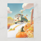 Grillige pompoenrit aankondigingskaart (Voorkant)