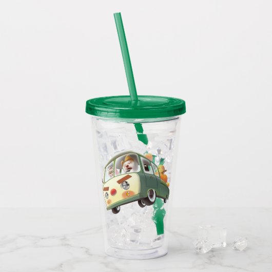 Grillige pompoenrit acryl drinkbeker (Voorkant ijs)