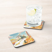 Grillige pompoenrit bier onderzetter (Rechterzijde)