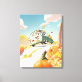 Grillige pompoenrit canvas afdruk (Voorkant)