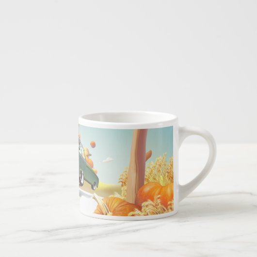 Grillige pompoenrit espresso kop (Rechts)