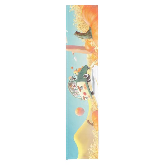 Grillige pompoenrit korte tafelloper (Voorkant)