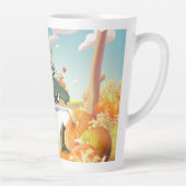 Grillige pompoenrit latte mok (Rechts)