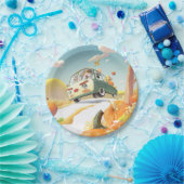 Grillige pompoenrit papieren bordje (Feest)