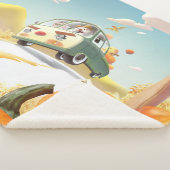 Grillige pompoenrit sherpa deken (3/4)