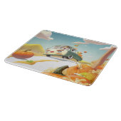 Grillige pompoenrit snijplank (Hoek)