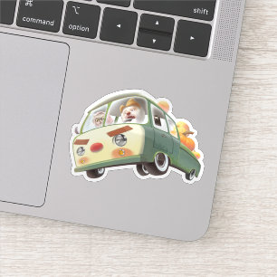 Grillige pompoenrit sticker