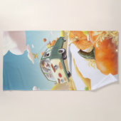 Grillige pompoenrit strandlaken (Voorkant)