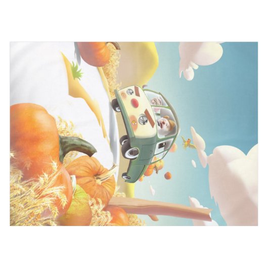 Grillige pompoenrit tafelkleed (Voorkant (Horizontaal))