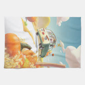 Grillige pompoenrit theedoek (Horizontaal)