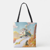 Grillige pompoenrit tote bag (Achterkant)