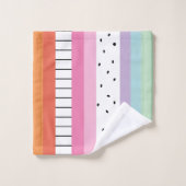 Grillige Pop Strepen Bad Handdoek (Wasdoekje)