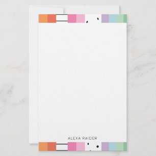 Grillige Pop Strepen Briefpapier