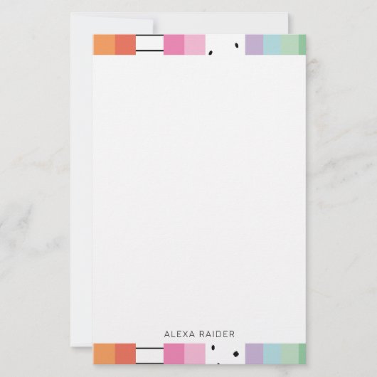 Grillige Pop Strepen Briefpapier (Voorkant)