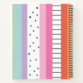 Grillige Pop Strepen Notitieboek (Achterkant)